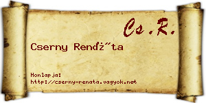 Cserny Renáta névjegykártya