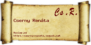 Cserny Renáta névjegykártya