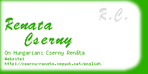 renata cserny business card